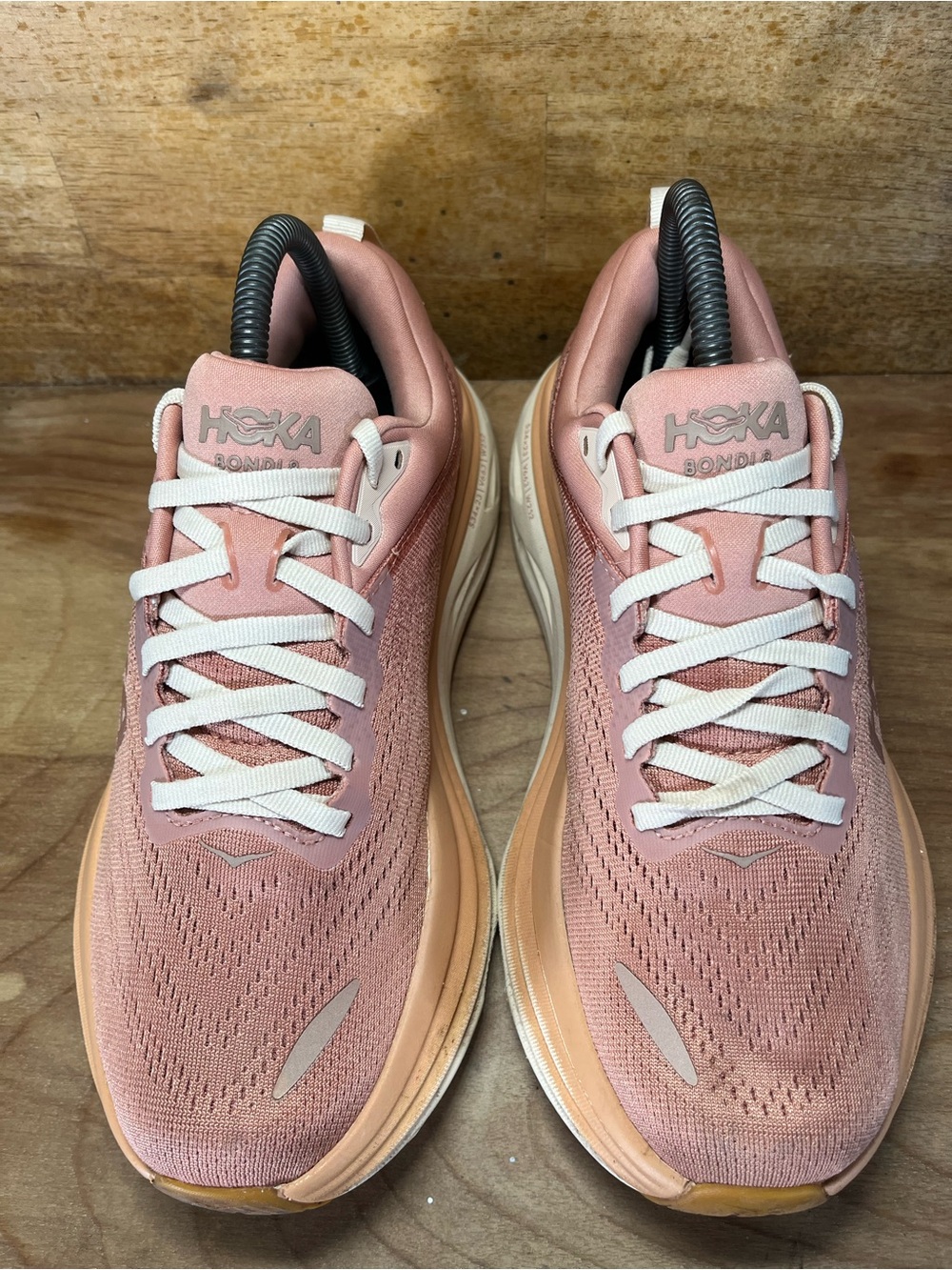 Hoka One One Bondi 8 Womens Size 7.5 Running Shoes Sneakers Sandstone Cream - Picture 3 of 12